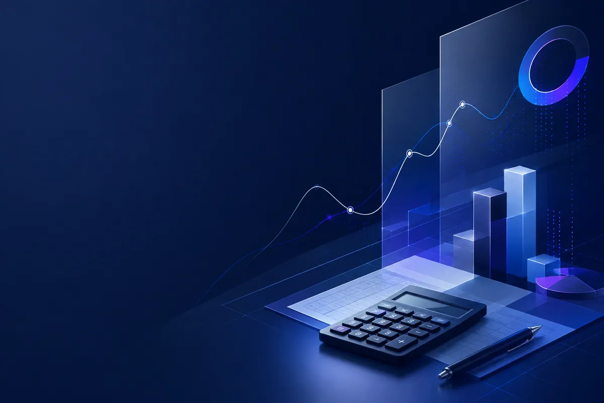 Visual editorial sobre documentos, dados e automação tributária
